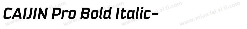 CAIJIN Pro Bold Italic字体转换